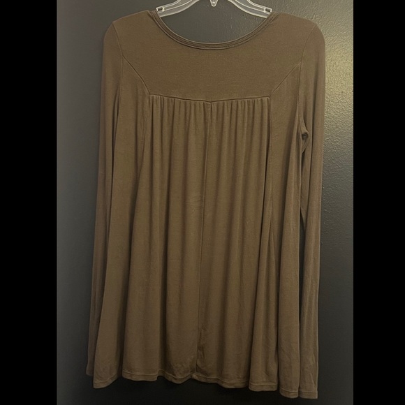 Free People Olive Long-Sleeve Scoop Neck Top - Picture 4 of 6